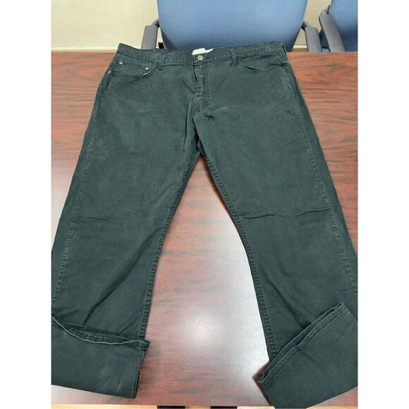 Wrangler Straight Fit Flex Dark Green Mens Pants Size 40x30 - Picture 1 of 7